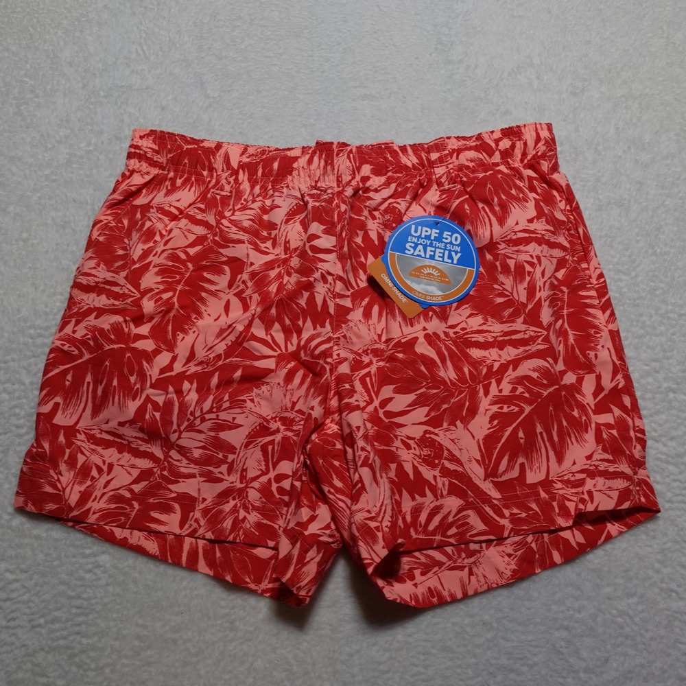 Columbia Water Shorts Womens M Red Tropical PFG Super Backcast 5 Inch Inseam